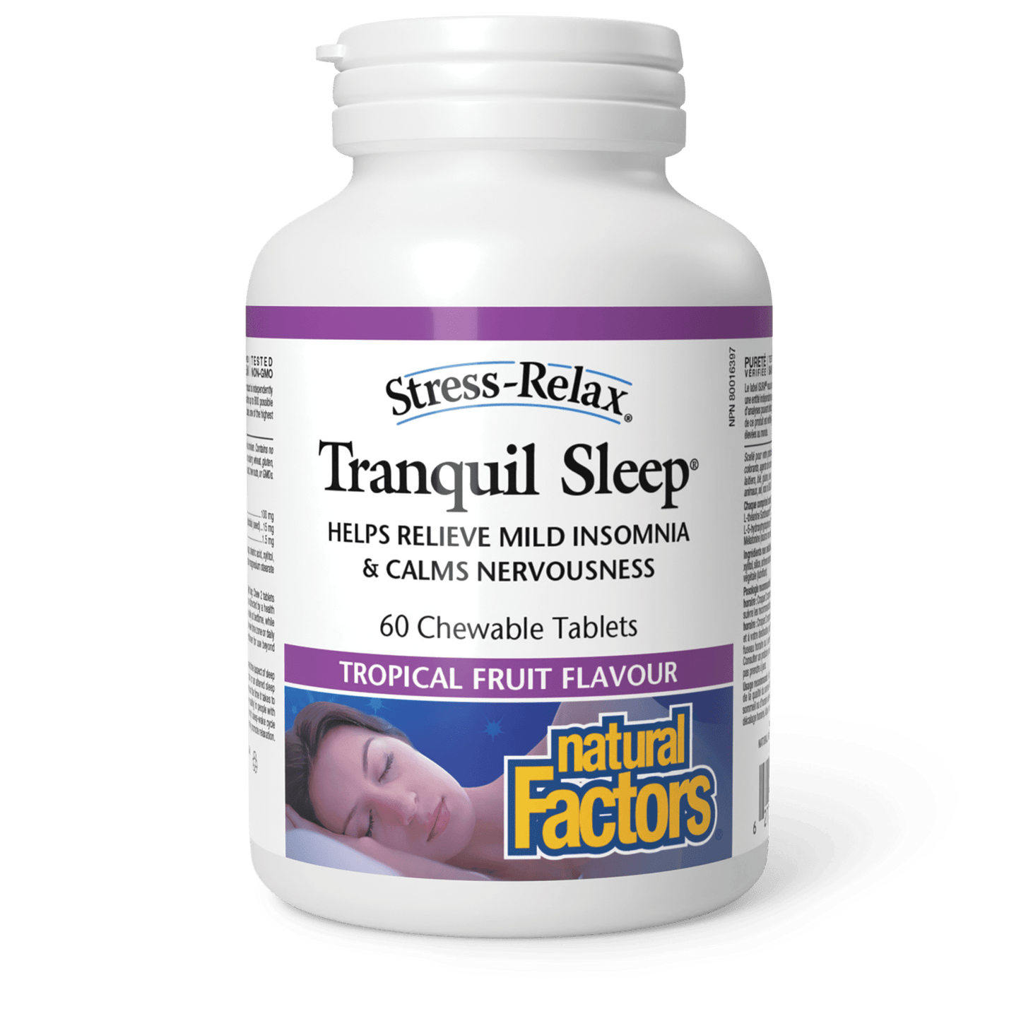 Tranquil Sleep, Tropical Fruit, Stress-Relax, Natural Factors|v|image|2831