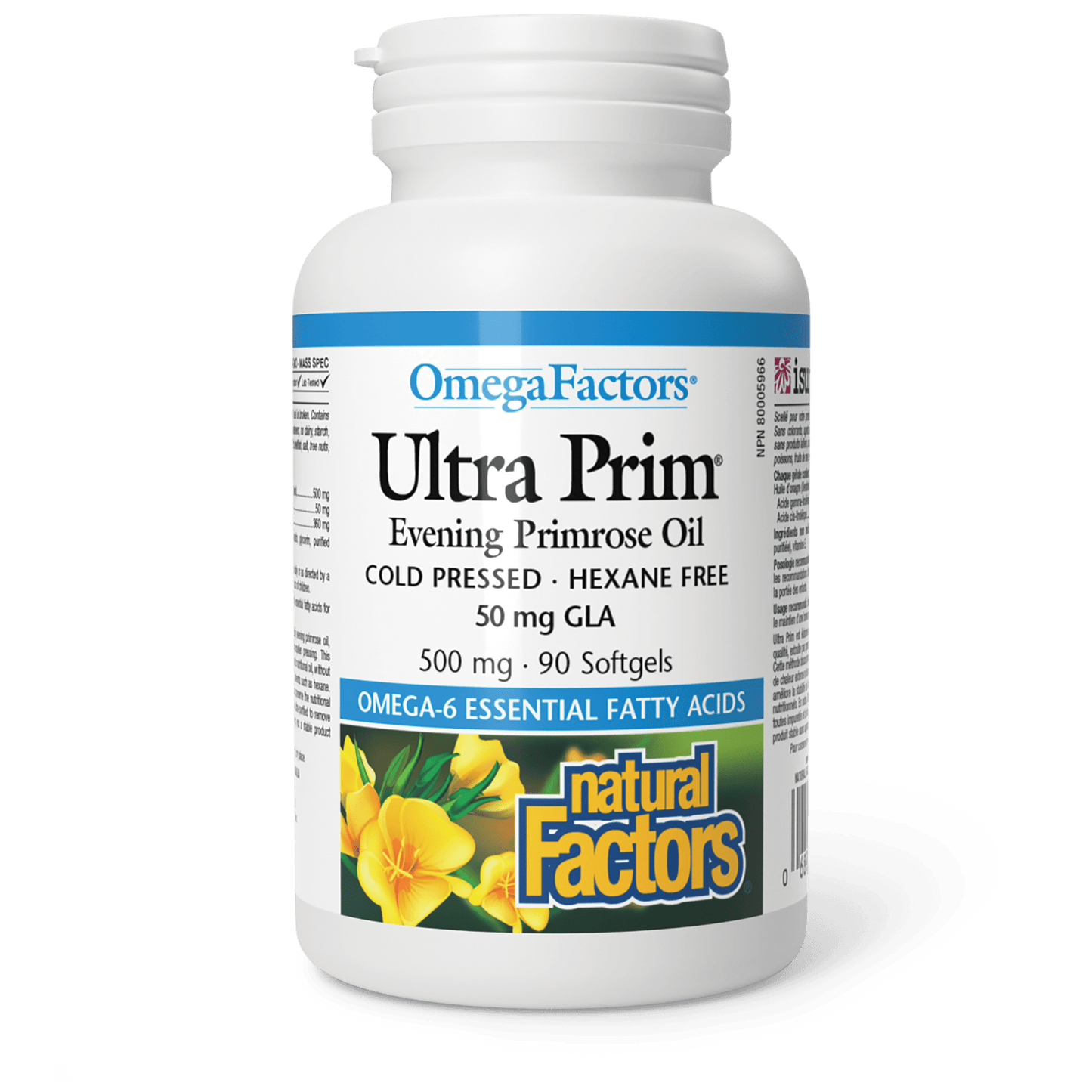 Ultra Prim Evening Primrose Oil 500 mg, OmegaFactors, Natural Factors|v|image|2351