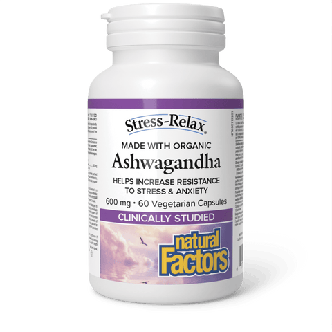 Ashwagandha 600 mg, Stress-Relax, Natural Factors|v|image|2872