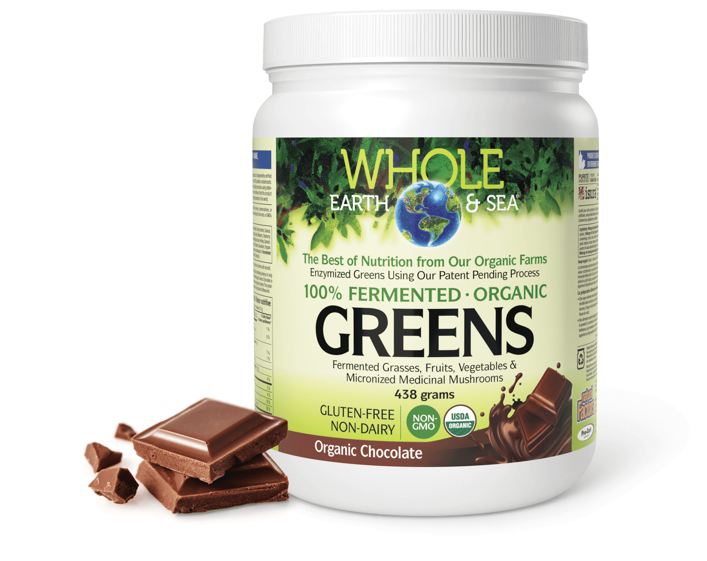 Fermented Organic Greens, Organic Chocolate, Whole Earth & Sea, Whole Earth & Sea®|v|image|35524