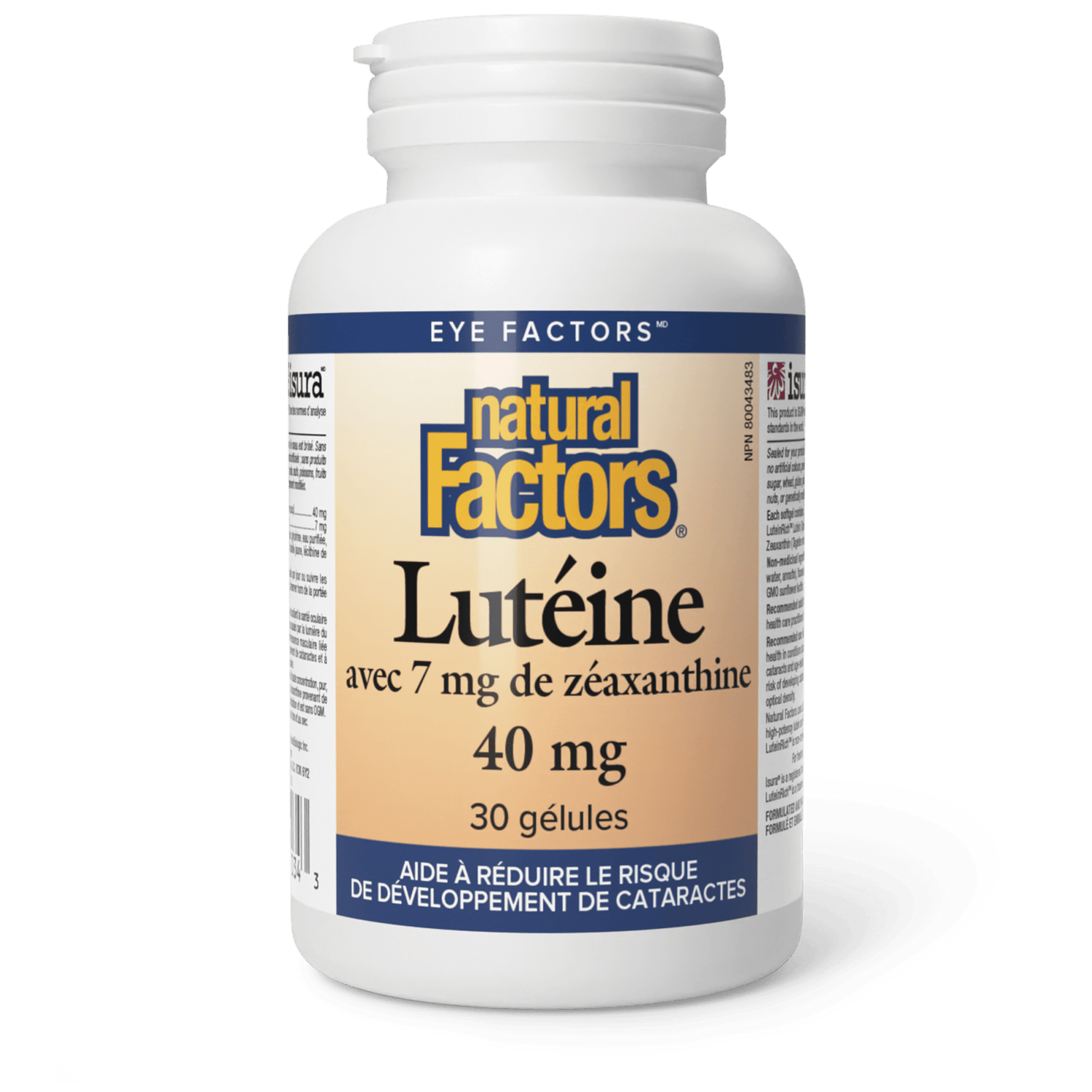 Lutéine 40 mg avec 7 mg de zéaxanthine, Natural Factors|v|image|1034