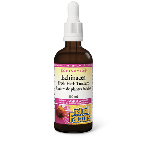 Echinacea Fresh Herb Tincture, ECHINAMIDE, Natural Factors|v|image|4722