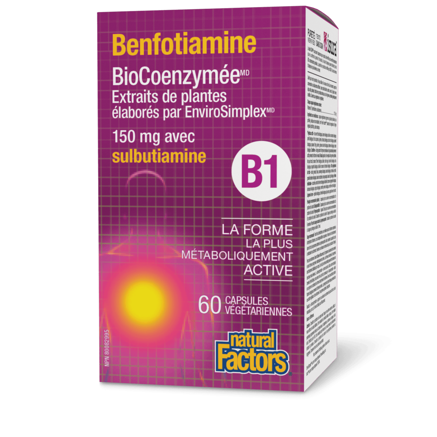 Benfotiamine BioCoenzymée • B1 avec sulbutiamine, Natural Factors|v|image|1258
