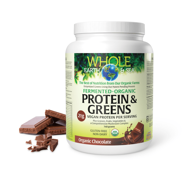 Fermented Organic Protein & Greens, Organic Chocolate