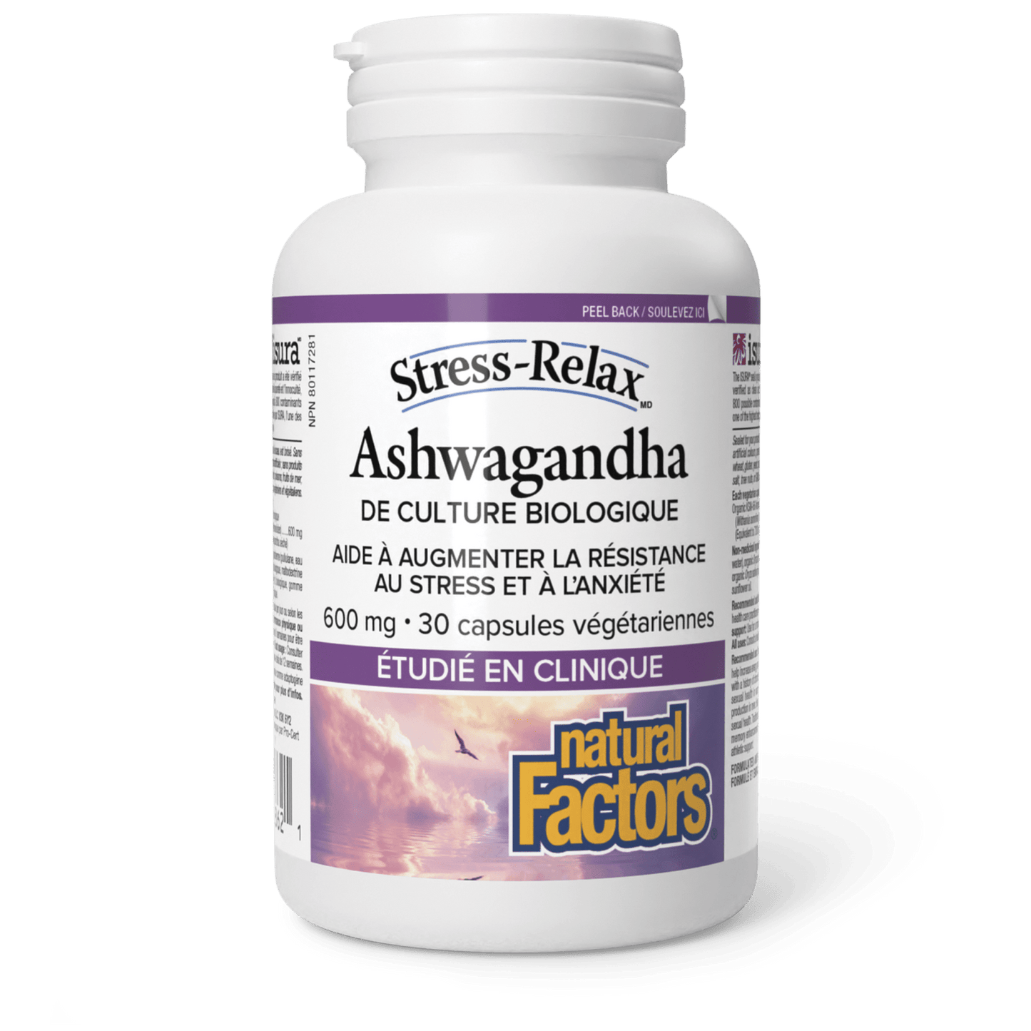 Ashwagandha 600 mg, Stress-Relax, Natural Factors|v|image|2862