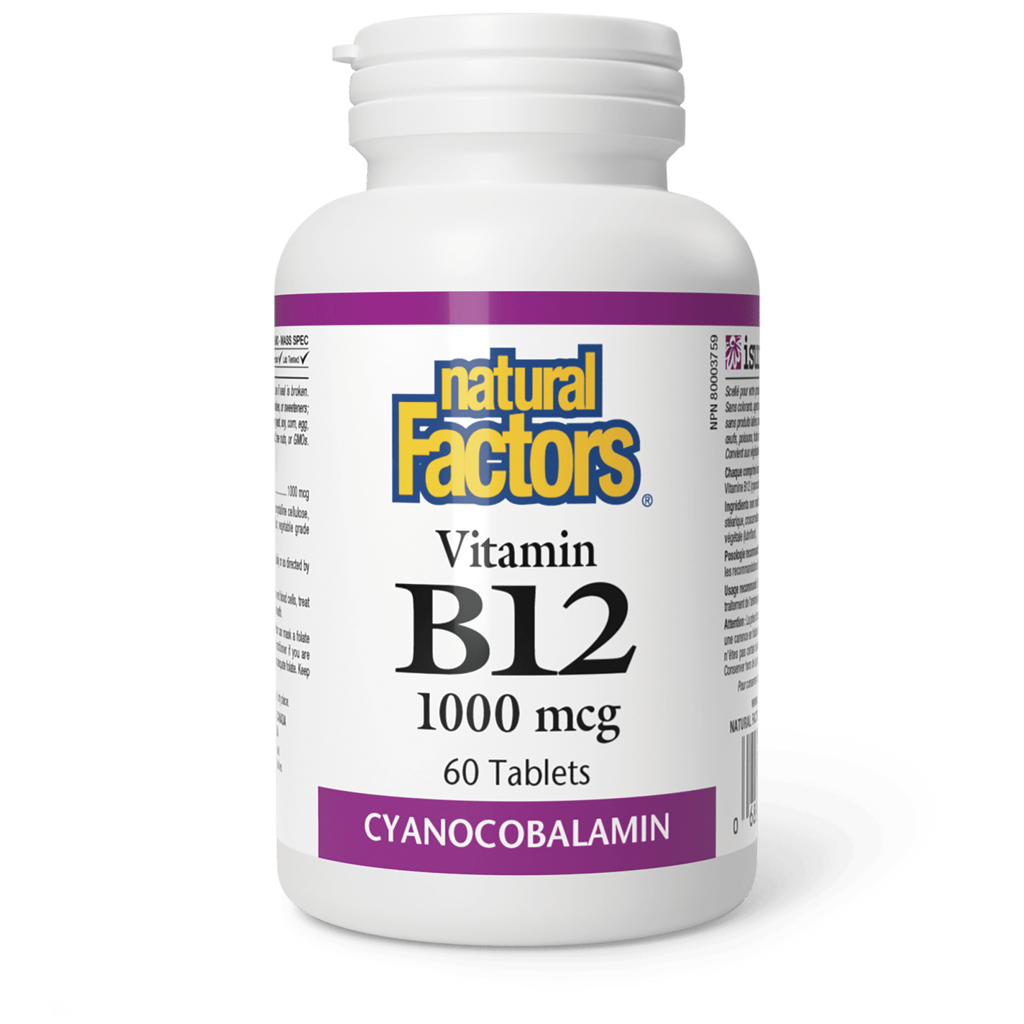 Vitamin B12 1000 mcg, Natural Factors|v|image|1245