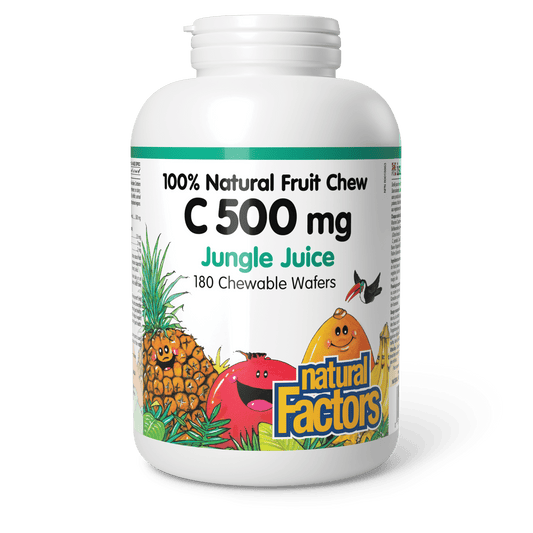 C 500 mg 100% Natural Fruit Chew, Jungle Juice, Natural Factors|v|image|1329