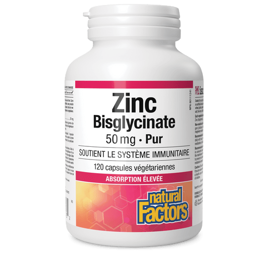 Zinc Bisglycinate Pur 50 mg, Natural Factors|v|image|1693