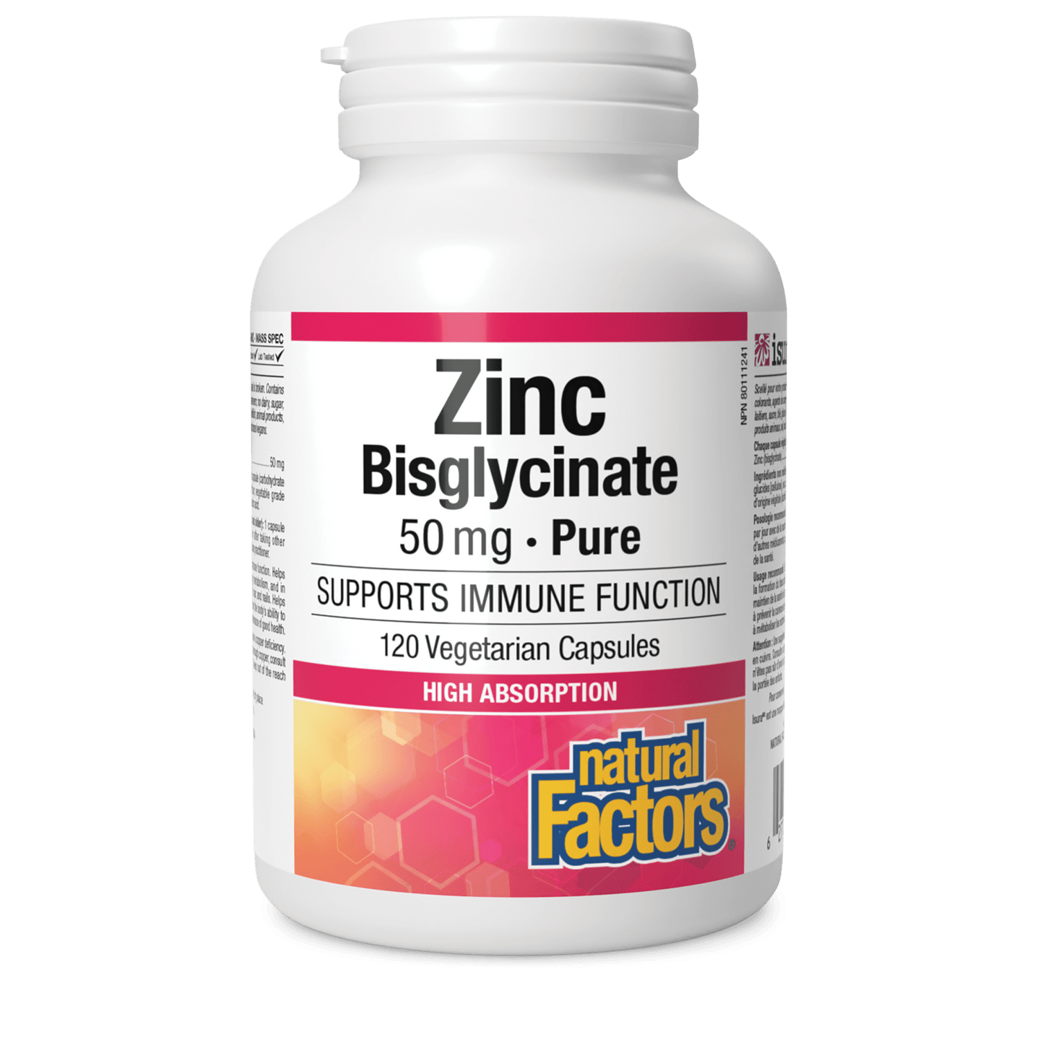 Zinc Bisglycinate 50 mg, Natural Factors|v|image|1693