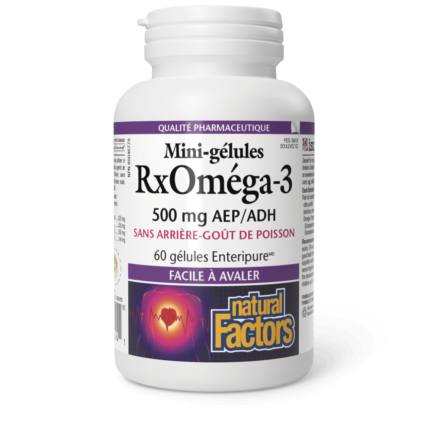 RxOméga-3 Mini-gélules 500 mg, Natural Factors|v|image|35494