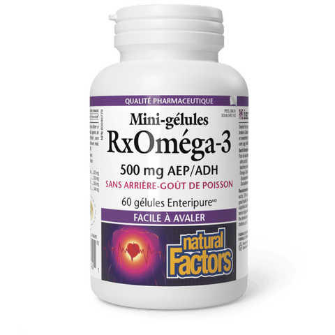 RxOméga-3 Mini-gélules 500 mg, Natural Factors|v|image|35494