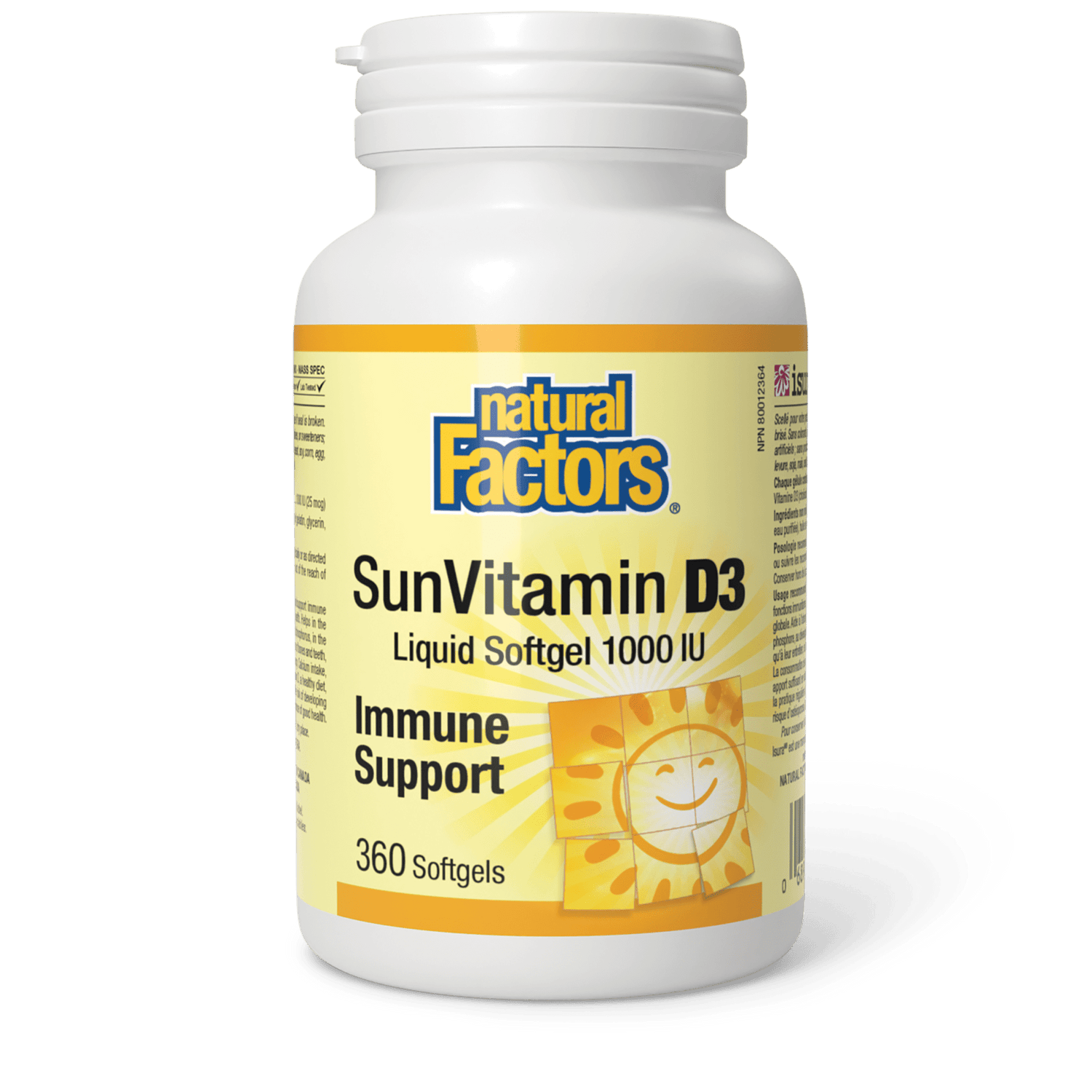 SunVitamin D3 Softgels 1000 IU, Natural Factors|v|image|1057