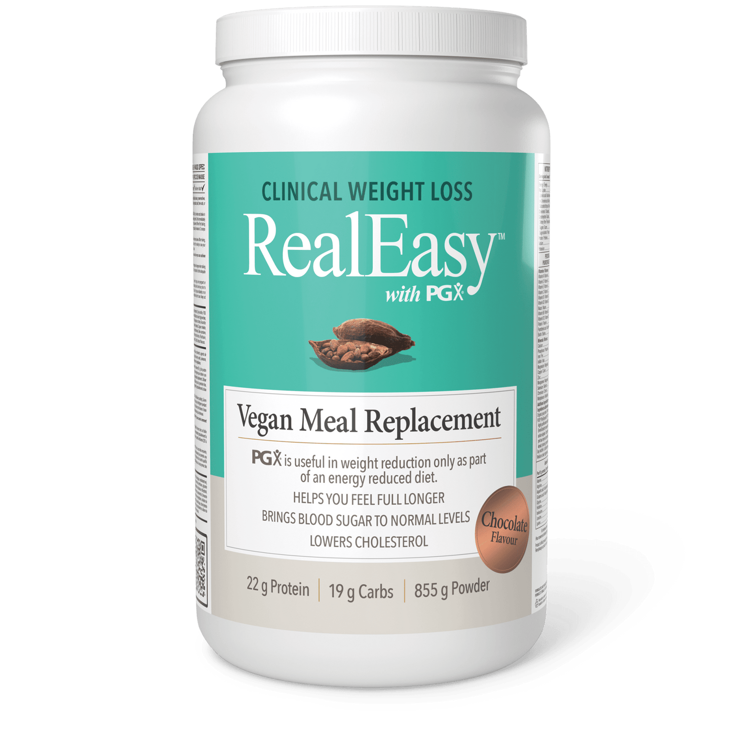 RealEasy with PGX Vegan Meal Replacement, Chocolate, Natural Factors|v|image|3609