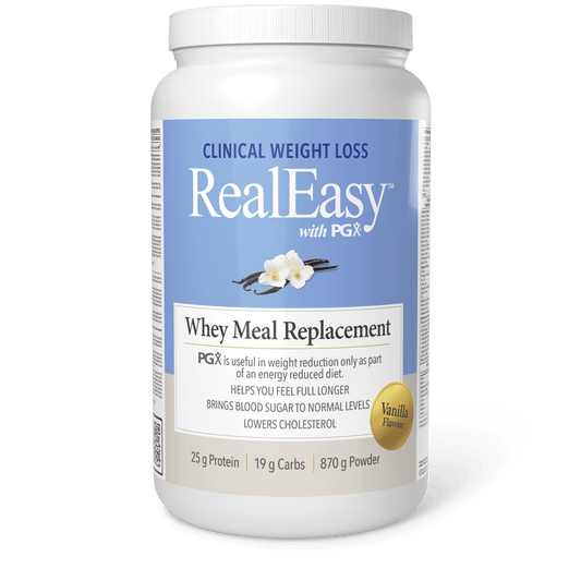 RealEasy with PGX Whey Meal Replacement, Vanilla, Natural Factors|v|image|3608