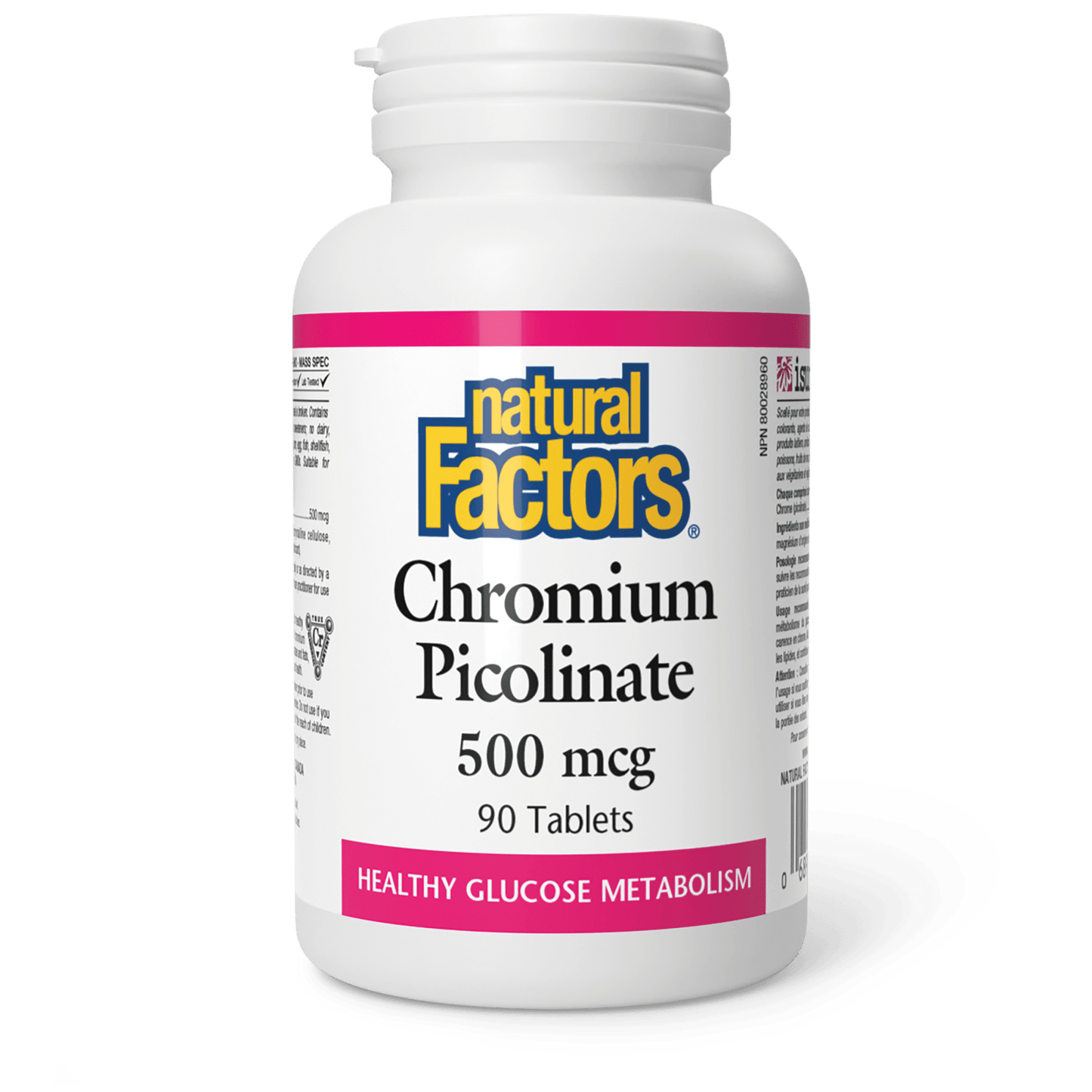 Chromium Picolinate 500 mcg, Natural Factors|v|image|1637
