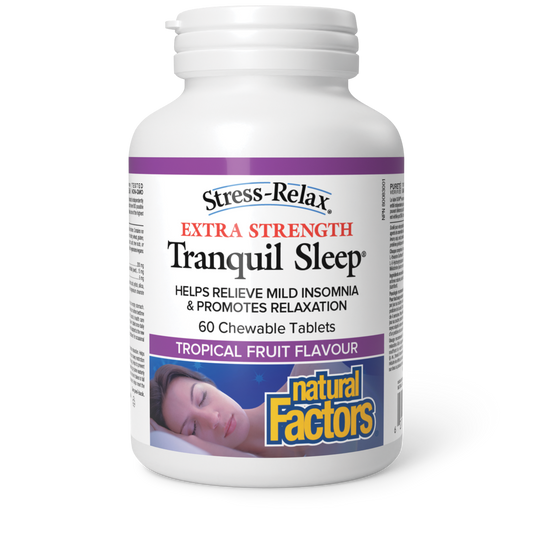 Tranquil Sleep® Extra Strength   60 Chewable Tablets Tropical Fruit Flavour, image-hi-res