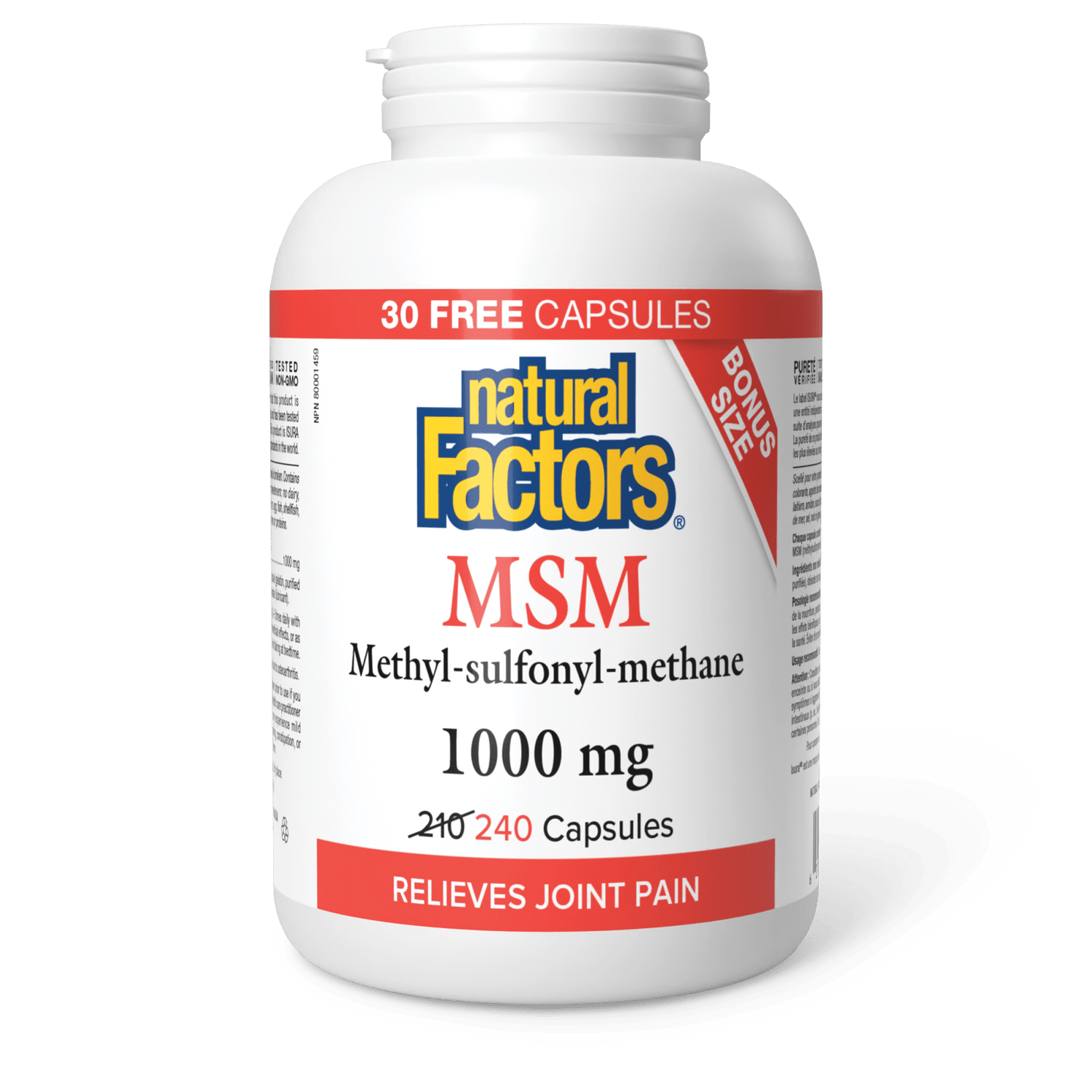 MSM Methyl-sulfonyl-methane 1000 mg, Natural Factors|v|image|8653