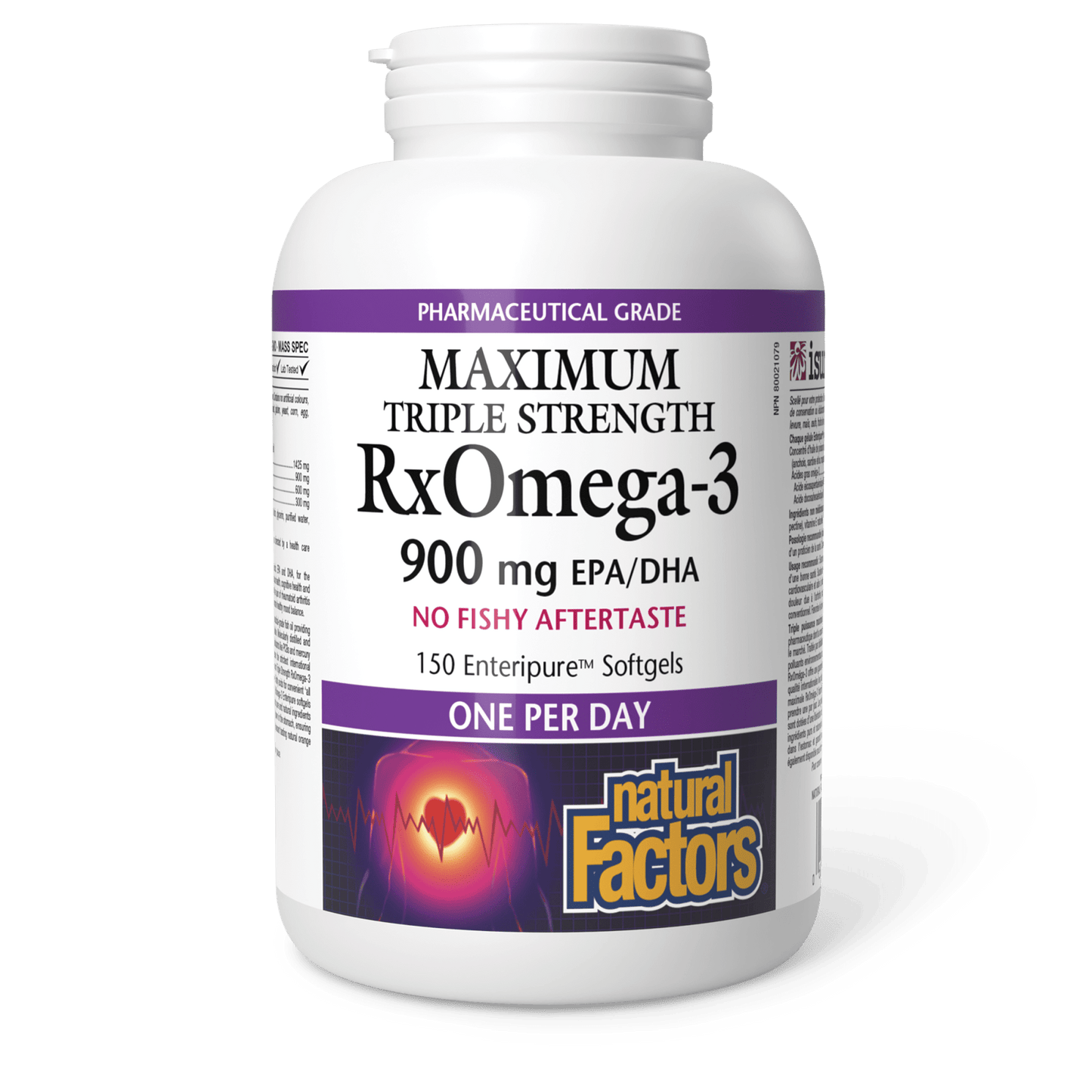 RxOmega-3 Maximum Triple Strength 900 mg, Natural Factors|v|image|35493