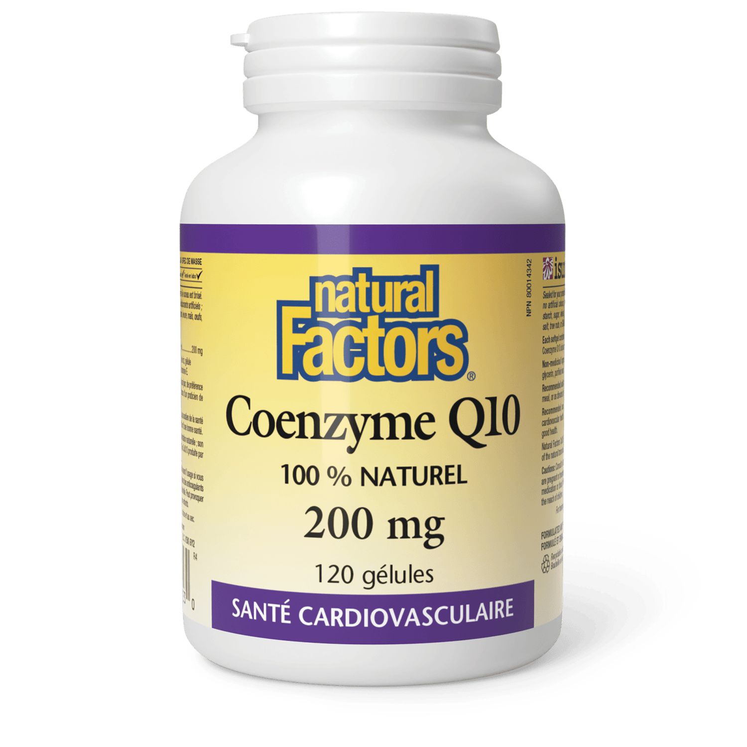 Coenzyme Q10 100 % naturel 200 mg, Natural Factors|v|image|20723