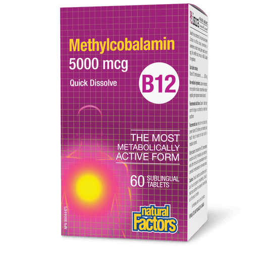 B12 Methylcobalamin 5000 mcg, Natural Factors|v|image|1247
