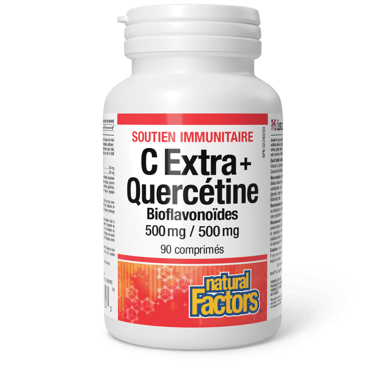 C Extra+ Quercétine Bioflavonoïdes 500 mg/500 mg, Natural Factors|v|image|1334