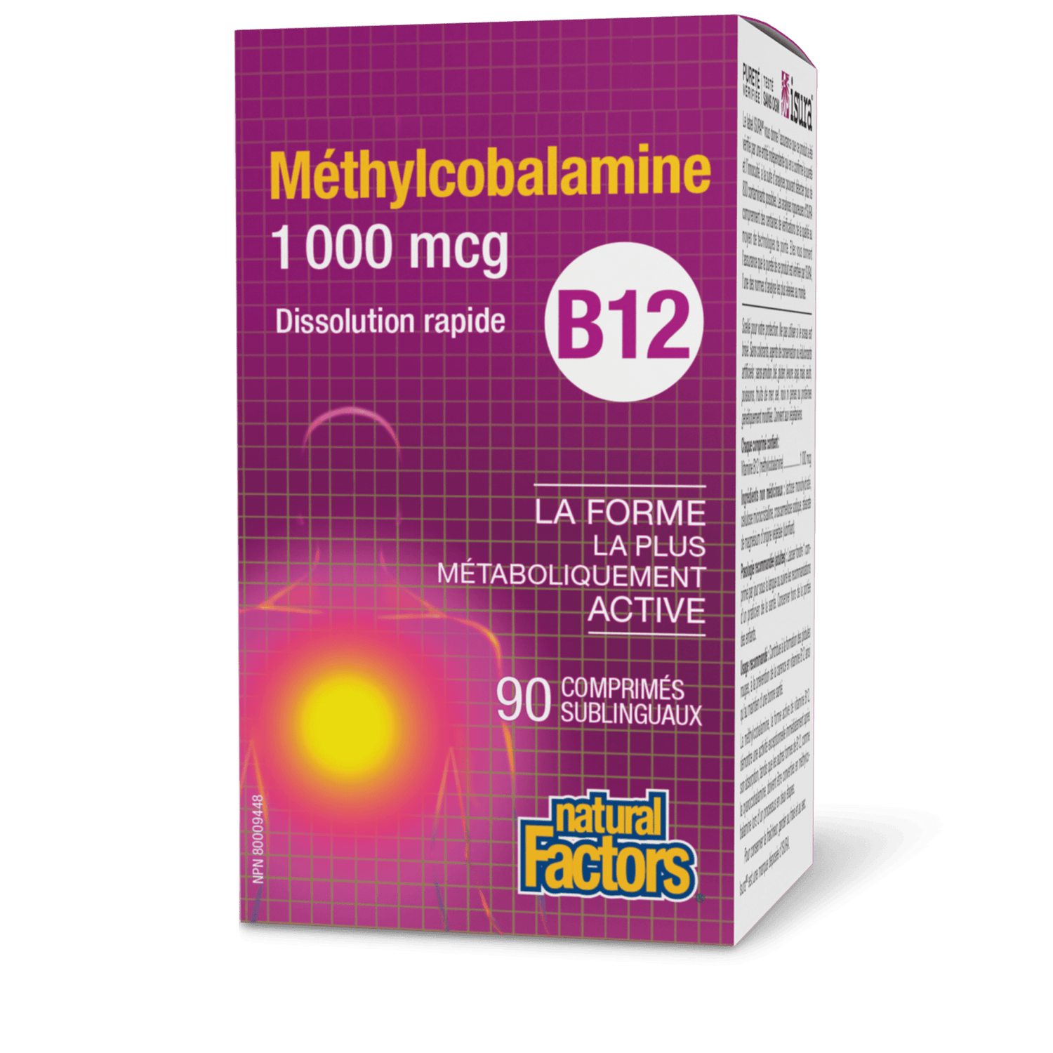 Méthylcobalamine B12 1 000 mcg, Natural Factors|v|image|1242