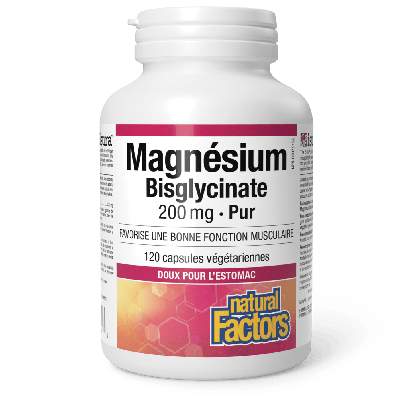 Magnésium Bisclycinate Pur 200 mg, Natural Factors|v|image|1641