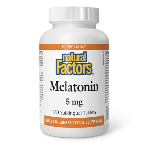 Melatonin 5 mg, Peppermint, Natural Factors|v|image|2718