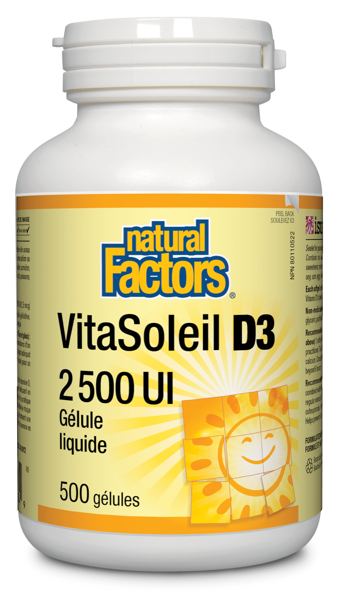 VitaSoleil D3 gélules 2 500 UI, Natural Factors|v|image|1074