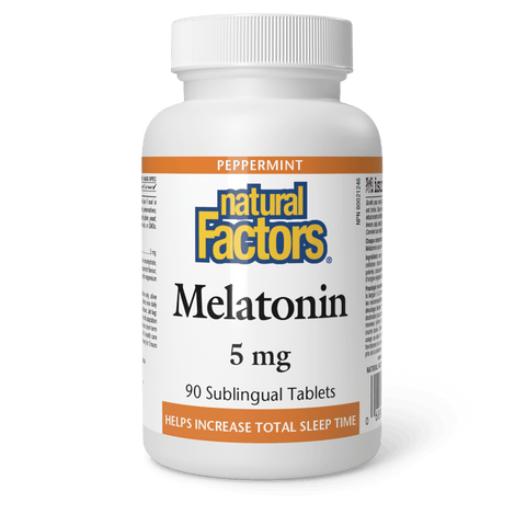 Melatonin 5 mg, Peppermint, Natural Factors|v|image|2717