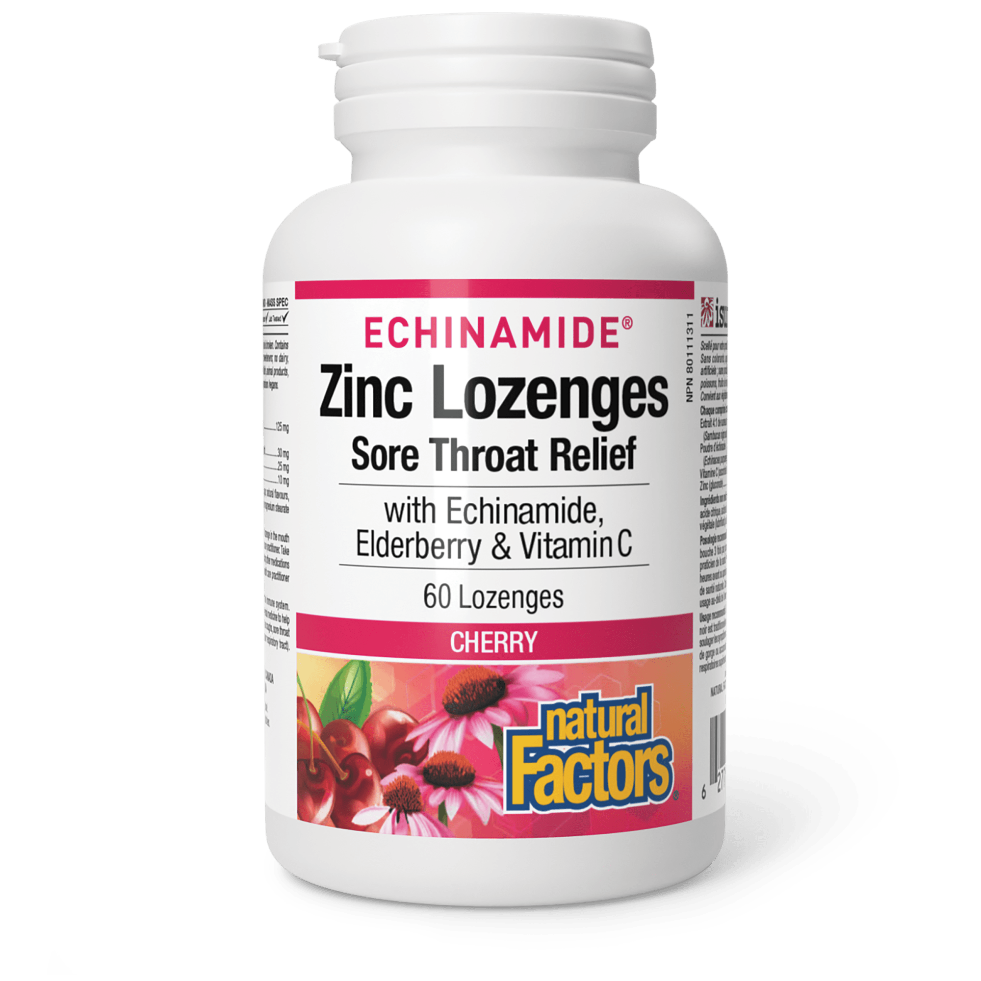 Zinc Lozenges Cherry Natural Factors Canada