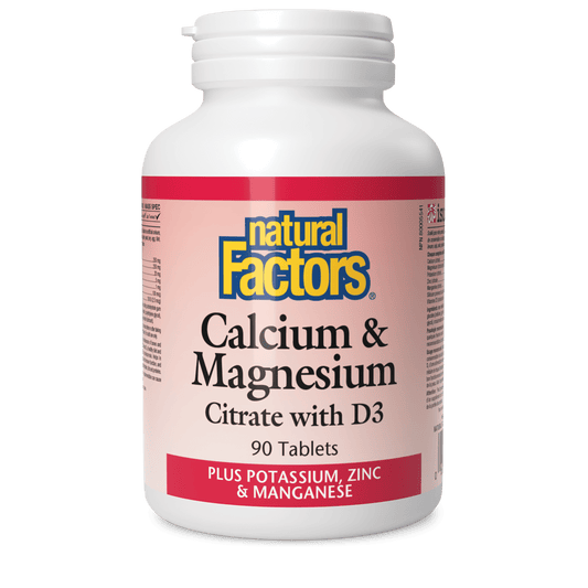 Calcium & Magnesium Citrate with D3 Plus Potassium, Zinc & Manganese, Natural Factors|v|image|1607