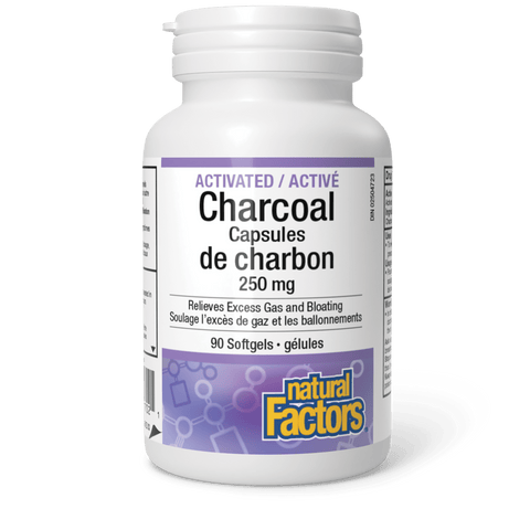 Capsules de charbon activé 250 mg, Natural Factors|v|image|1702