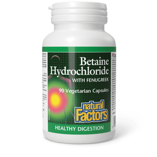 Betaine HCI  with Fenugreek   90 Vegetarian Capsules, image-hi-res