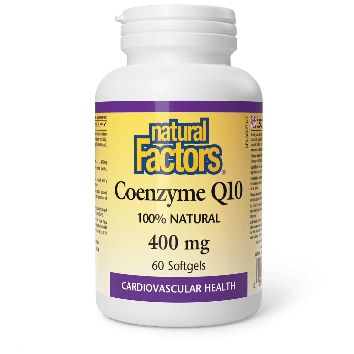 Coenzyme Q10 100 % Natural 400 mg, Natural Factors|v|image|20725