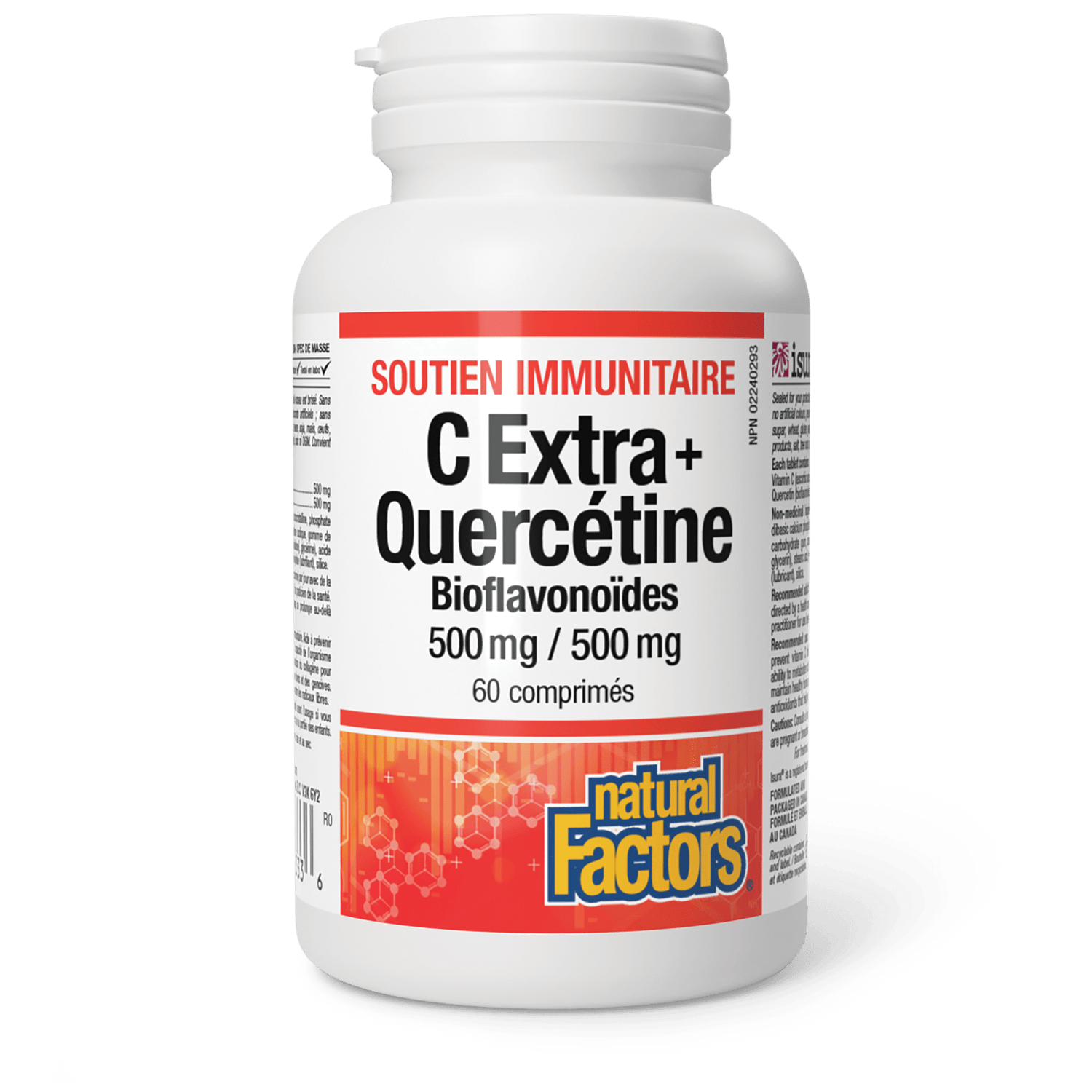 C Extra+ Quercétine Bioflavonoïdes 500 mg/500 mg, Natural Factors|v|image|1333