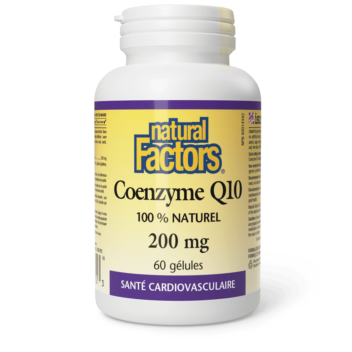 Coenzyme Q10 100 % naturel 200 mg, Natural Factors|v|image|20722