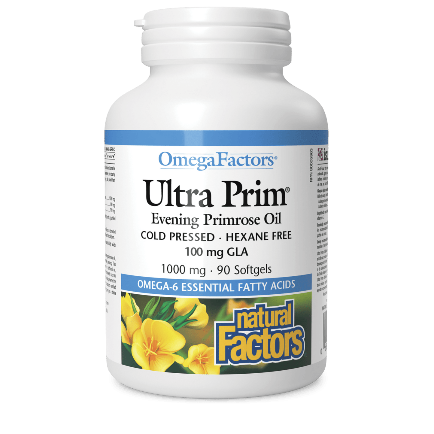 Ultra Prim Evening Primrose Oil 1000 mg, OmegaFactors, Natural Factors|v|image|2346