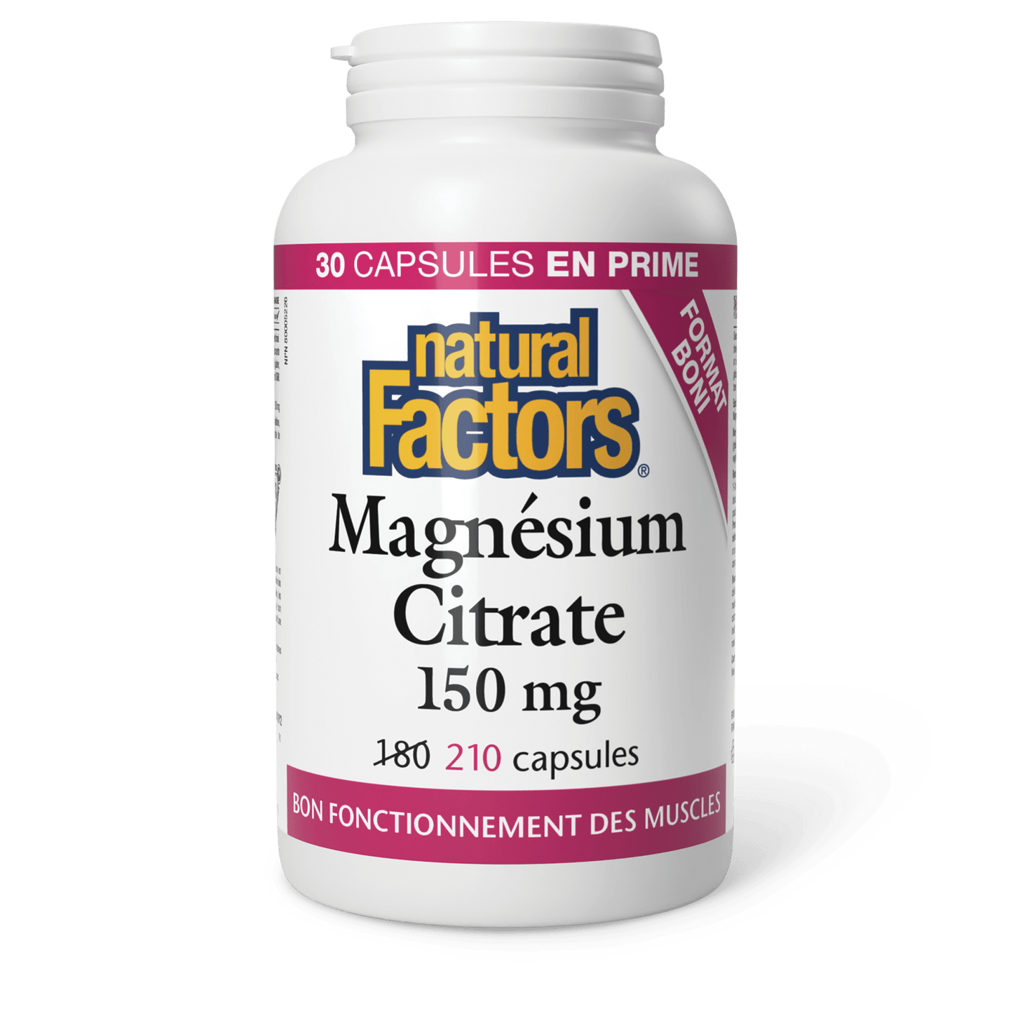 Magnésium Citrate 150 mg, Natural Factors|v|image|8161