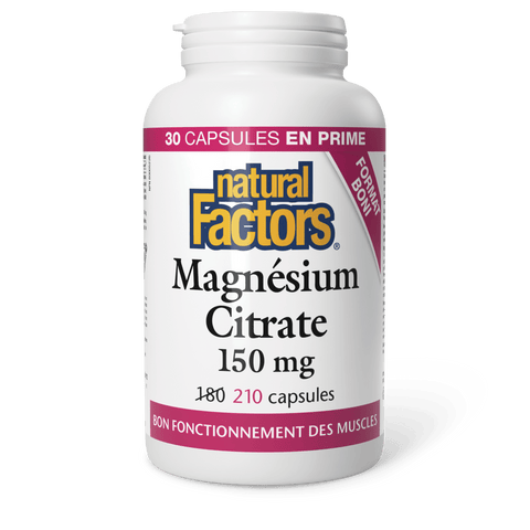 Magnésium Citrate 150 mg, Natural Factors|v|image|8161