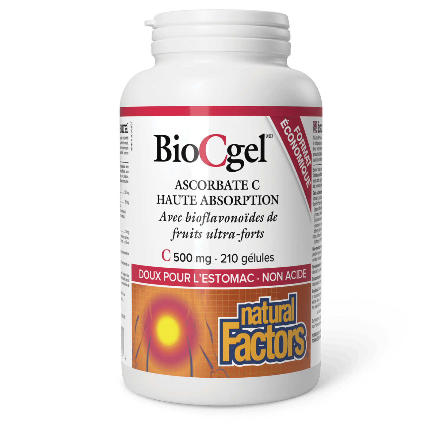 BioCgel Ascorbate C Haute absorption 500 mg, Natural Factors|v|image|8054