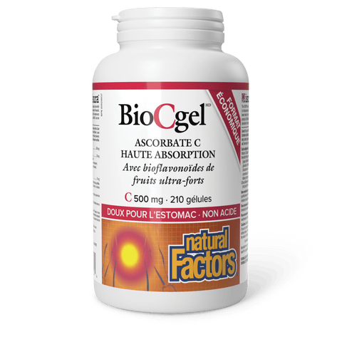 BioCgel Ascorbate C Haute absorption 500 mg, Natural Factors|v|image|8054