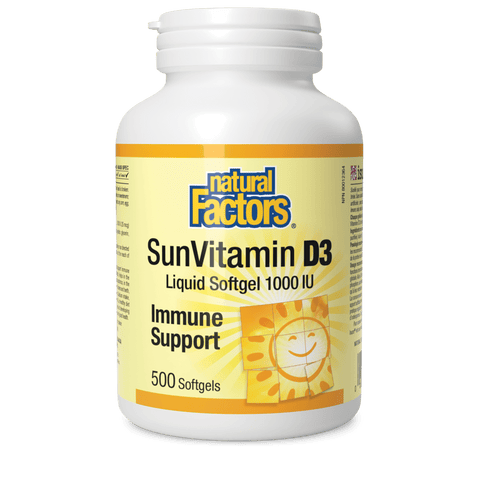 SunVitamin D3 Softgels 1000 IU, Natural Factors|v|image|1060