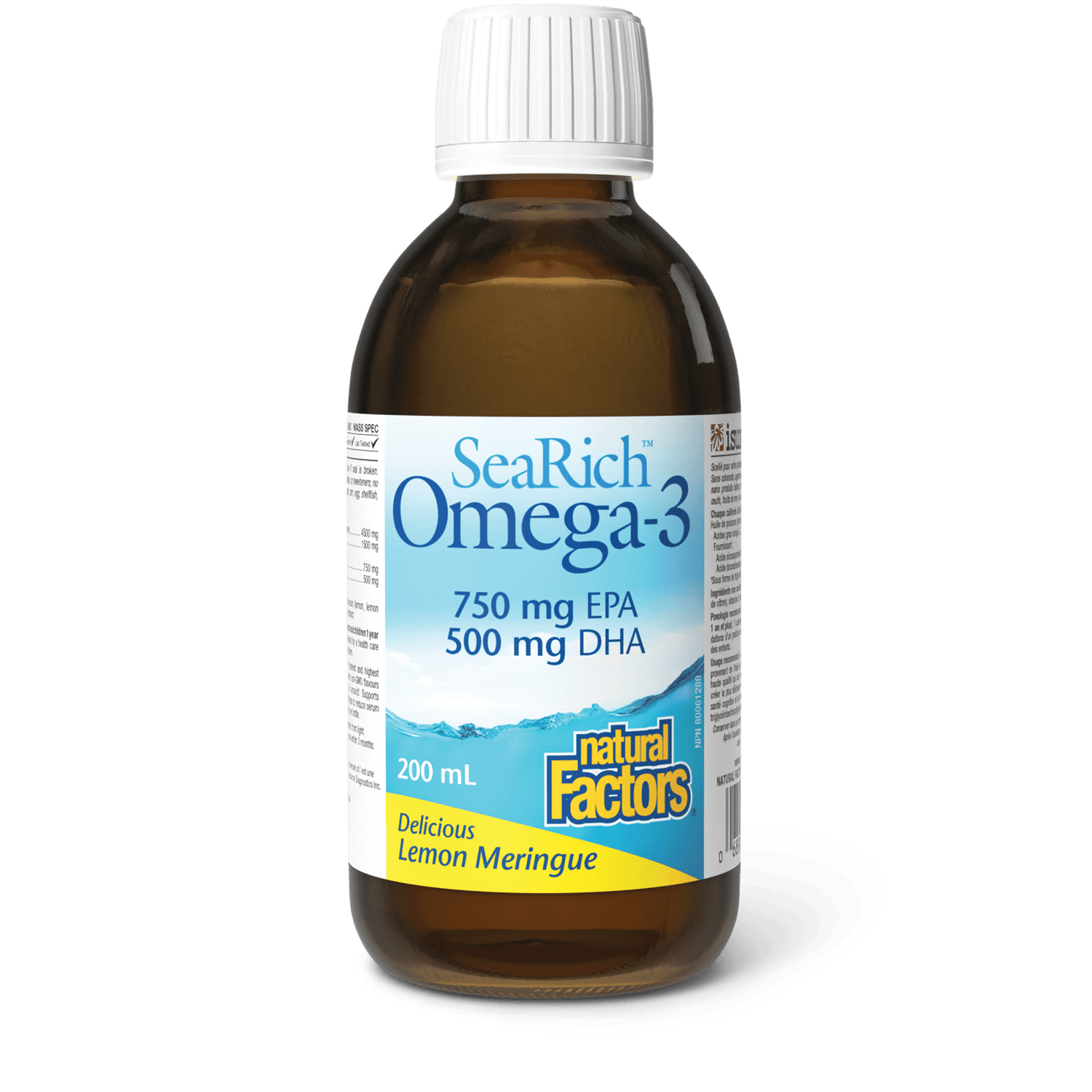 Omega-3 750 mg EPA/500 mg DHA, Lemon Meringue, SeaRich, Natural Factors|v|image|35740