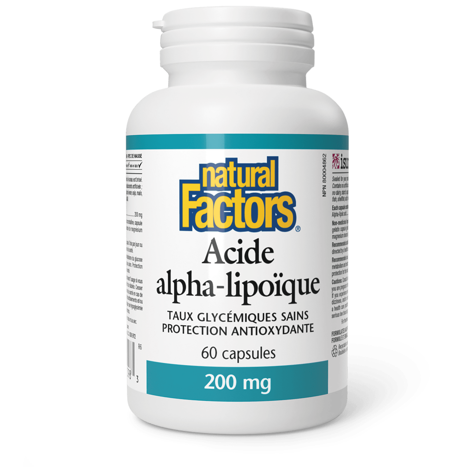 Acide alpha-lipoïque 200 mg, Natural Factors|v|image|2098