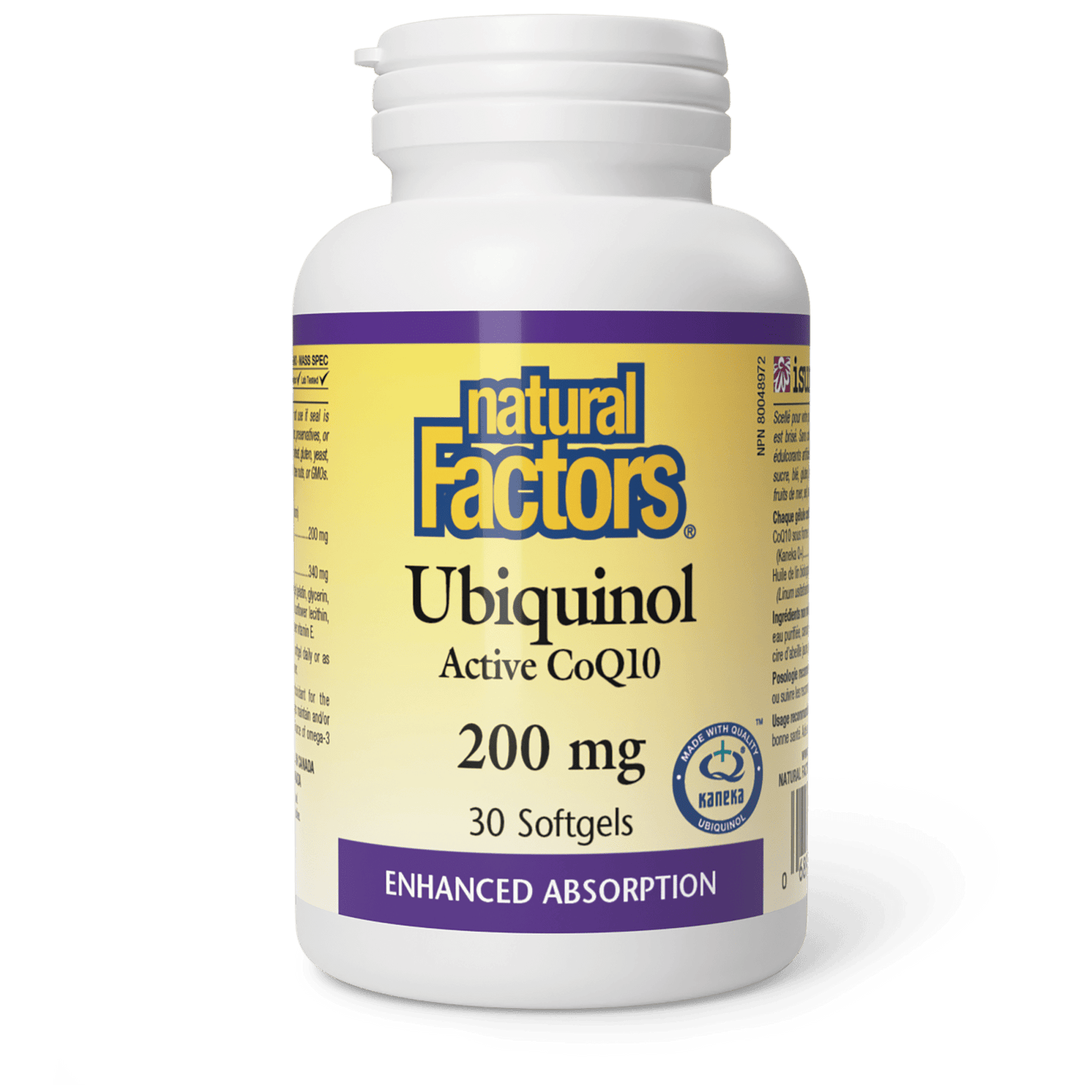 Ubiquinol Active CoQ10 200 mg, Natural Factors|v|image|20729