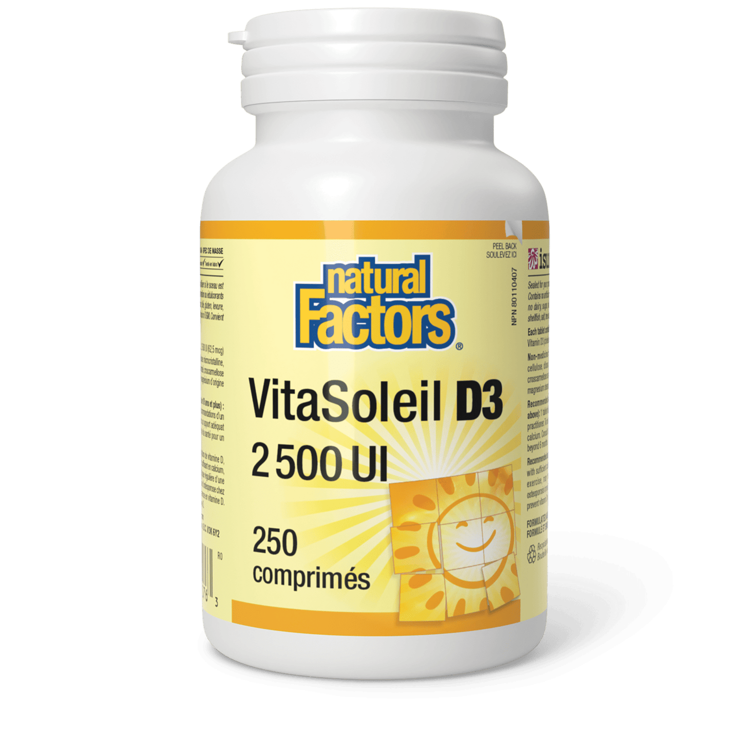 VitaSoleil D3 comprimés 2 500 UI, Natural Factors|v|image|1076