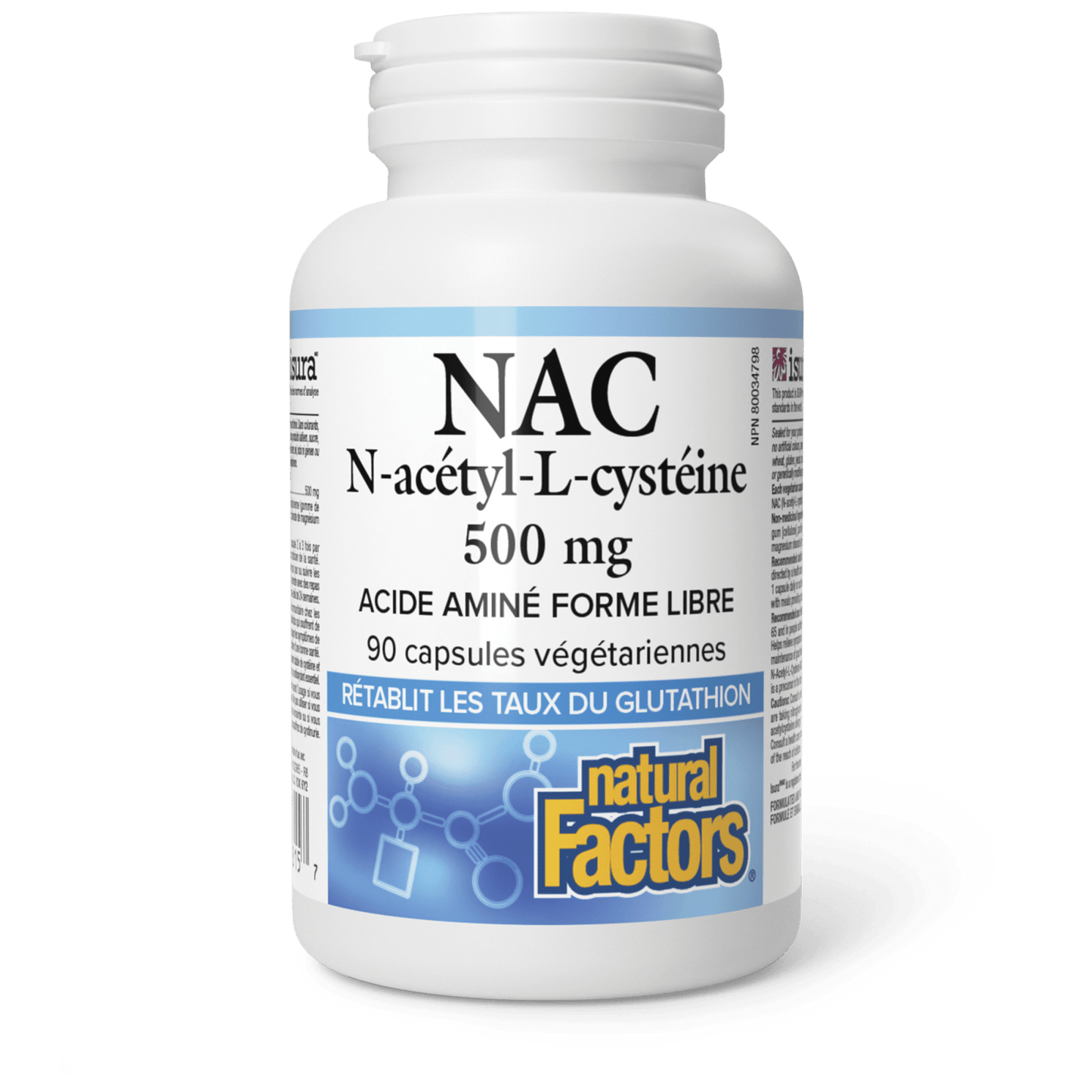 N-acétyl-L-cystéine 500 mg, Natural Factors|v|image|2815