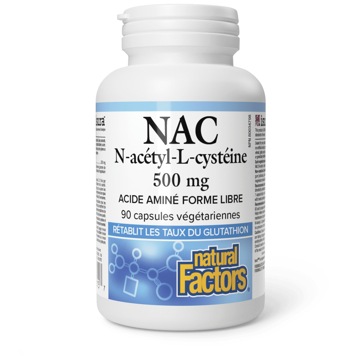 N-acétyl-L-cystéine 500 mg, Natural Factors|v|image|2815