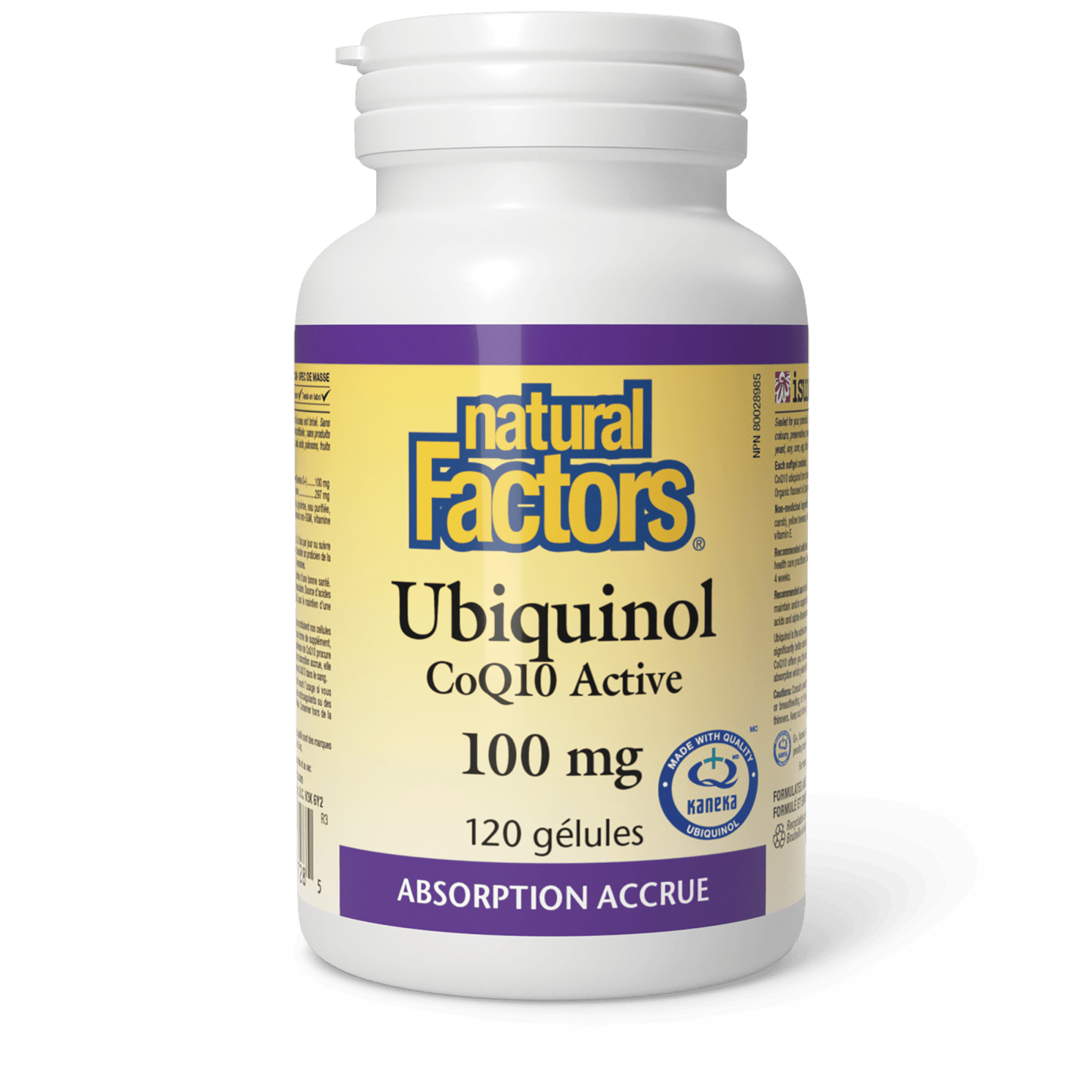 Ubiquinol CoQ10 Active 100 mg, Natural Factors|v|image|20728
